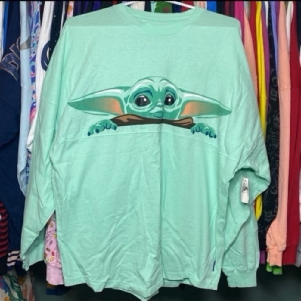 Disney parks Star Wars baby yoda mandalorian spirit jersey S NWT